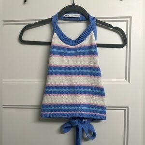 Zara Knit Halter Crop Top